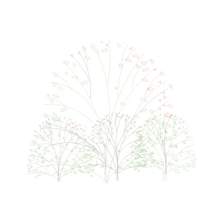 Bushes Front Ele (1) DWG CAD block thumbnail — trees & plants drawing