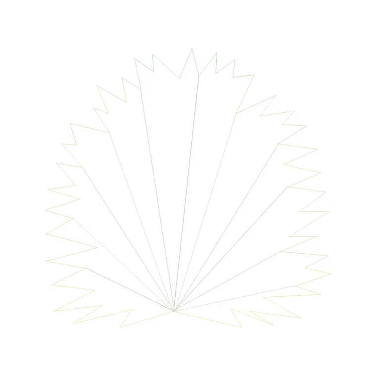 Bushes Front Ele (2) DWG CAD block thumbnail — trees & plants drawing