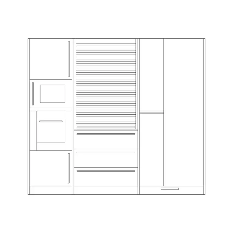 Cabinet Ele 2 DWG CAD block thumbnail — kitchen drawing