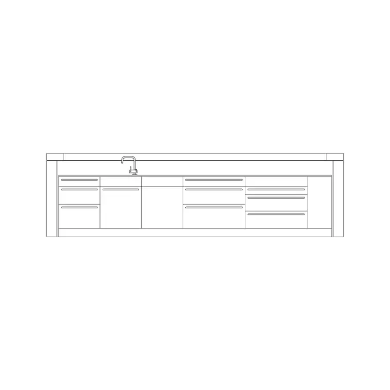 Cabinet Ele DWG CAD block thumbnail — kitchen drawing