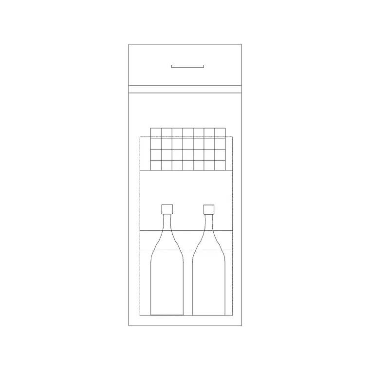 Cabinet DWG CAD block thumbnail — kitchen drawing