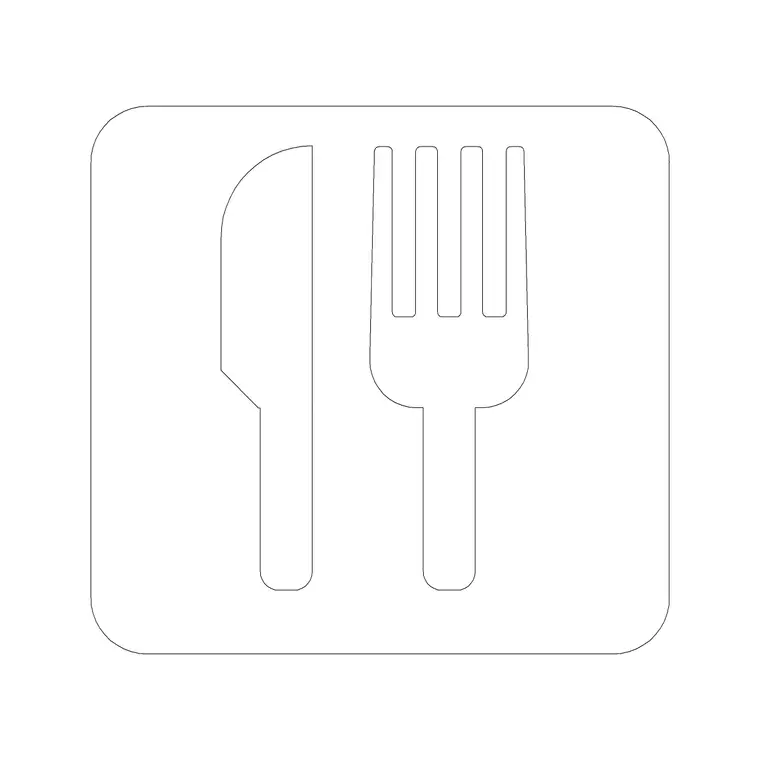 Canteen DWG CAD block thumbnail — building symbols drawing