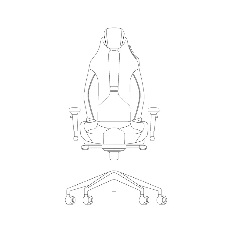 Car Armchair BMW I8 Front DWG CAD block thumbnail — furniture drawing