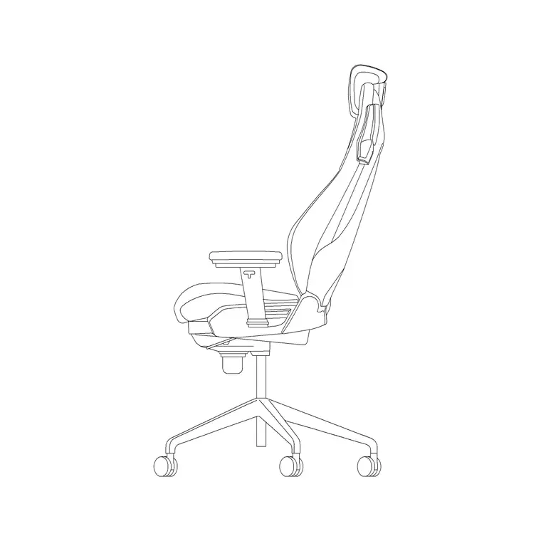 Car Armchair BMW I8 Side DWG CAD block thumbnail — furniture drawing