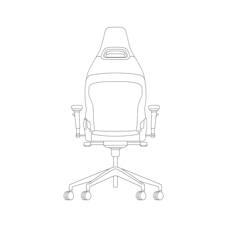 Car Armchair Mercedes Benz Cla AMG Back DWG CAD block thumbnail — furniture drawing