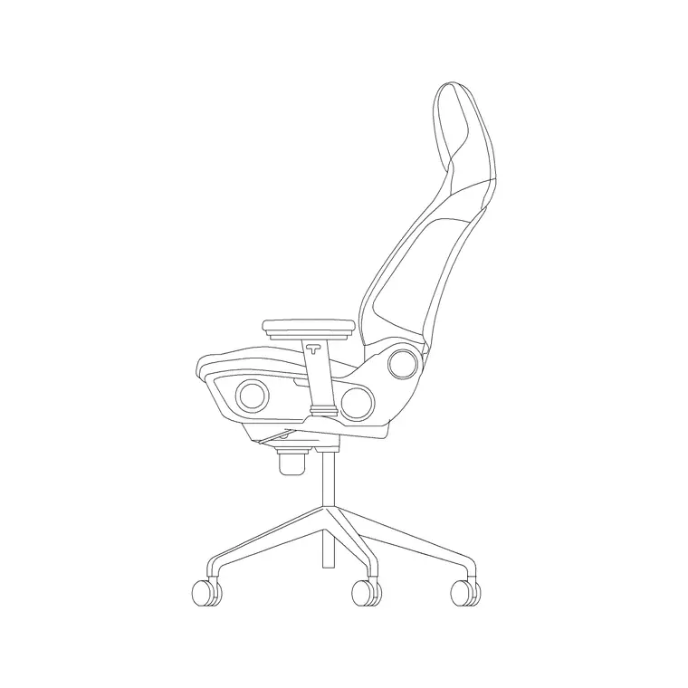 Car Armchair Mercedes Benz Cla AMG Side DWG CAD block thumbnail — furniture drawing