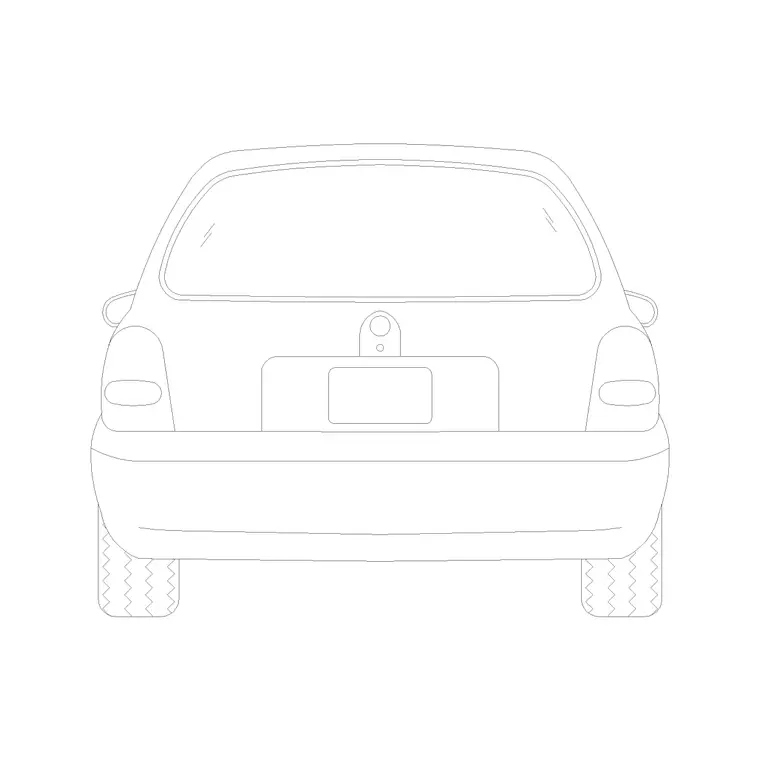 Car Back Ele (19) DWG CAD block thumbnail — vehicles drawing