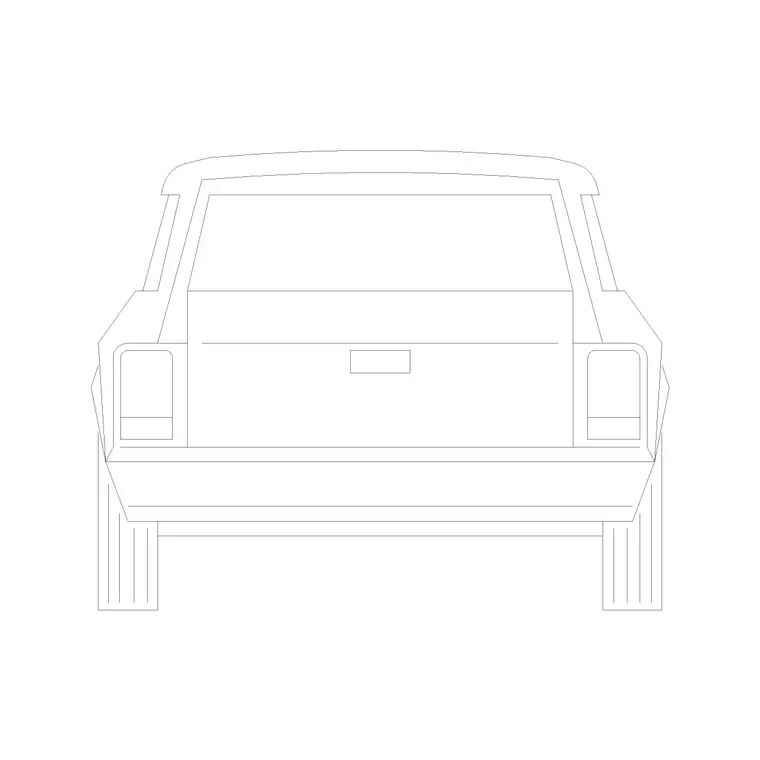 Car Back Ele DWG CAD block thumbnail — vehicles drawing