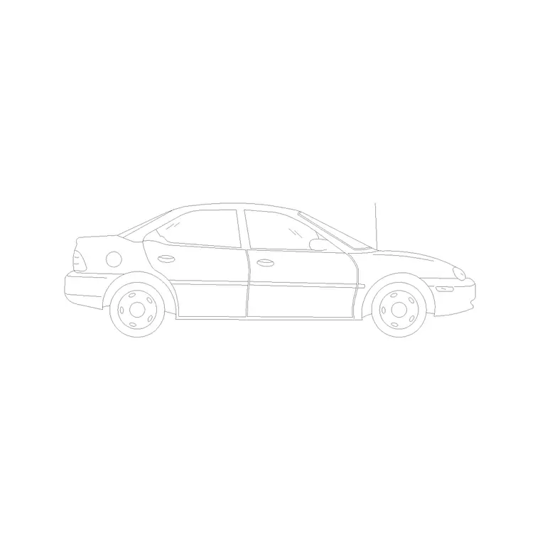 Car Elevation (28) DWG CAD block thumbnail — vehicles drawing