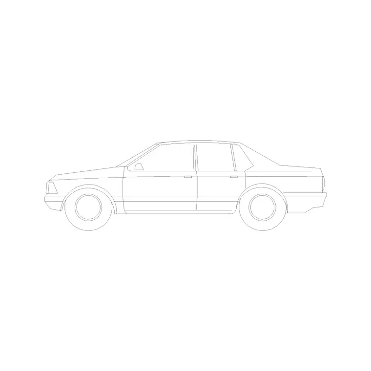 Car Elevation (34) DWG CAD block thumbnail — vehicles drawing