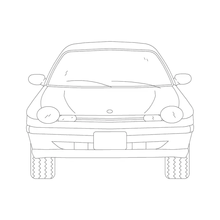 Car Front Ele (15) DWG CAD block thumbnail — vehicles drawing