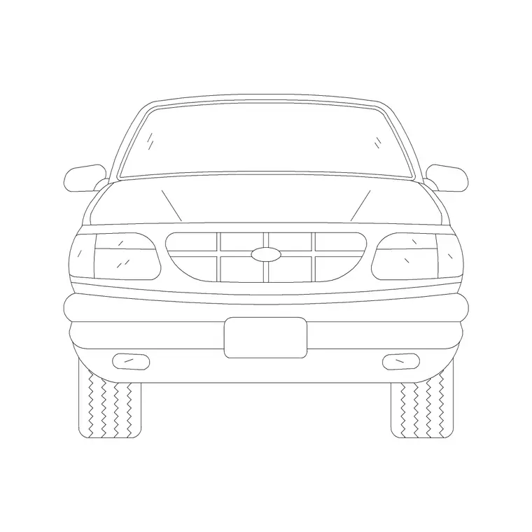 Car Front Ele (16) DWG CAD block thumbnail — vehicles drawing