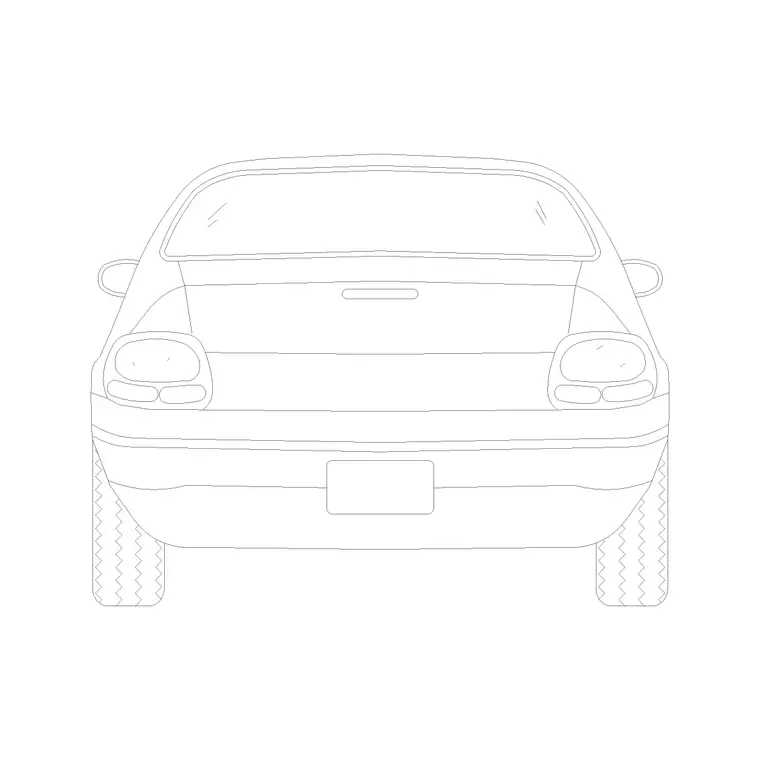 Car Front Ele (20) DWG CAD block thumbnail — vehicles drawing