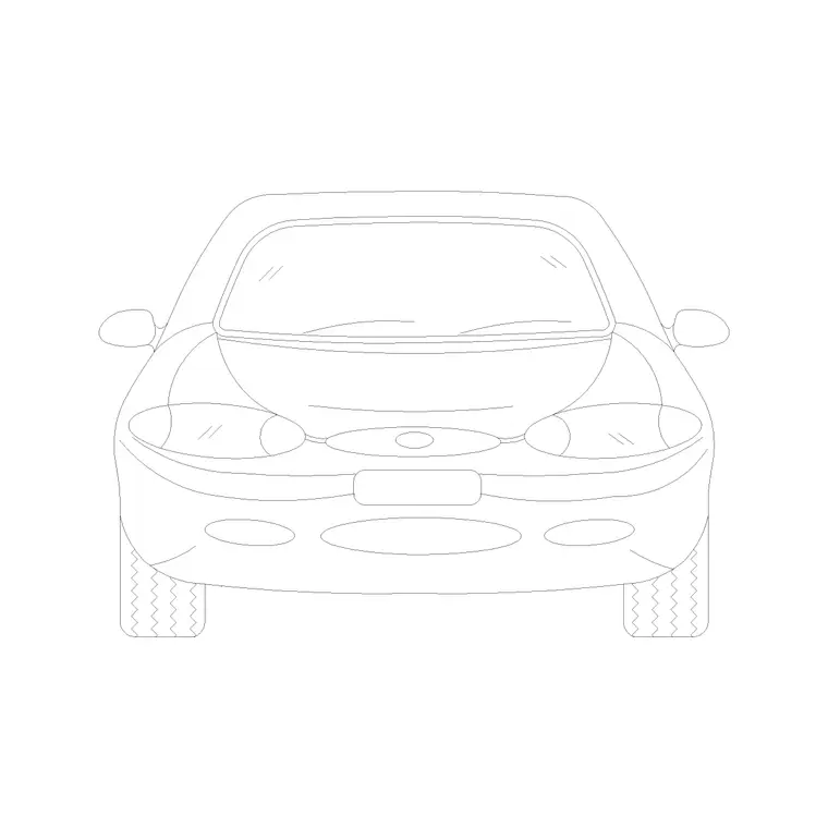 Car Front Ele 4 Wheeler Type B DWG CAD block thumbnail — vehicles drawing