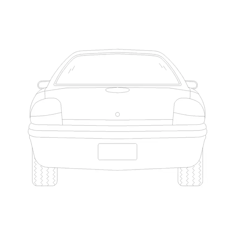 Car Front Ele 4 Wheeler DWG CAD block thumbnail — vehicles drawing