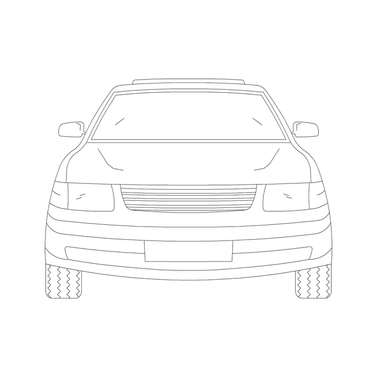 Car Front Ele Compact Sedan DWG CAD block thumbnail — vehicles drawing