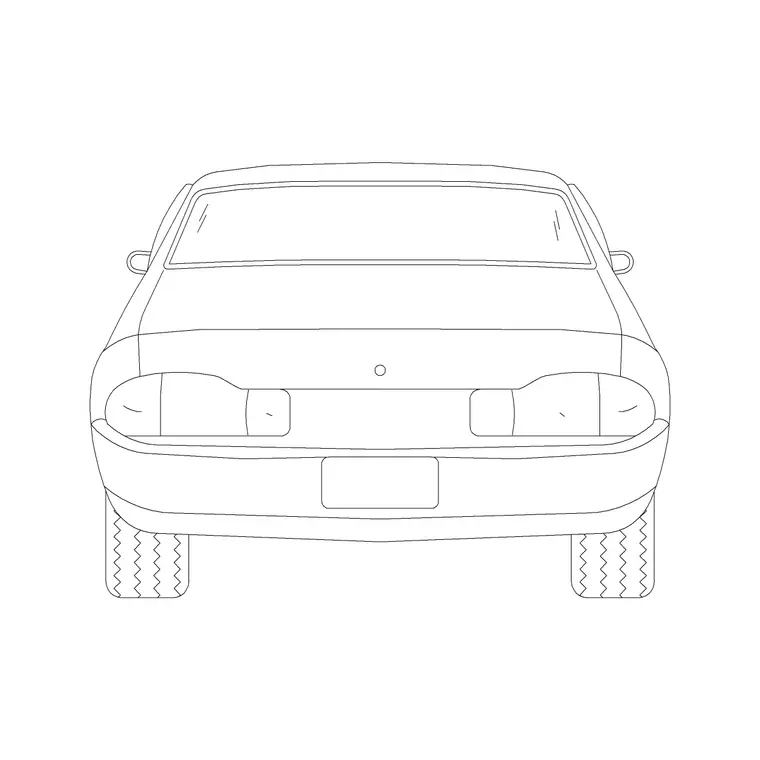 Car Front Ele Hatch Back DWG CAD block thumbnail — vehicles drawing