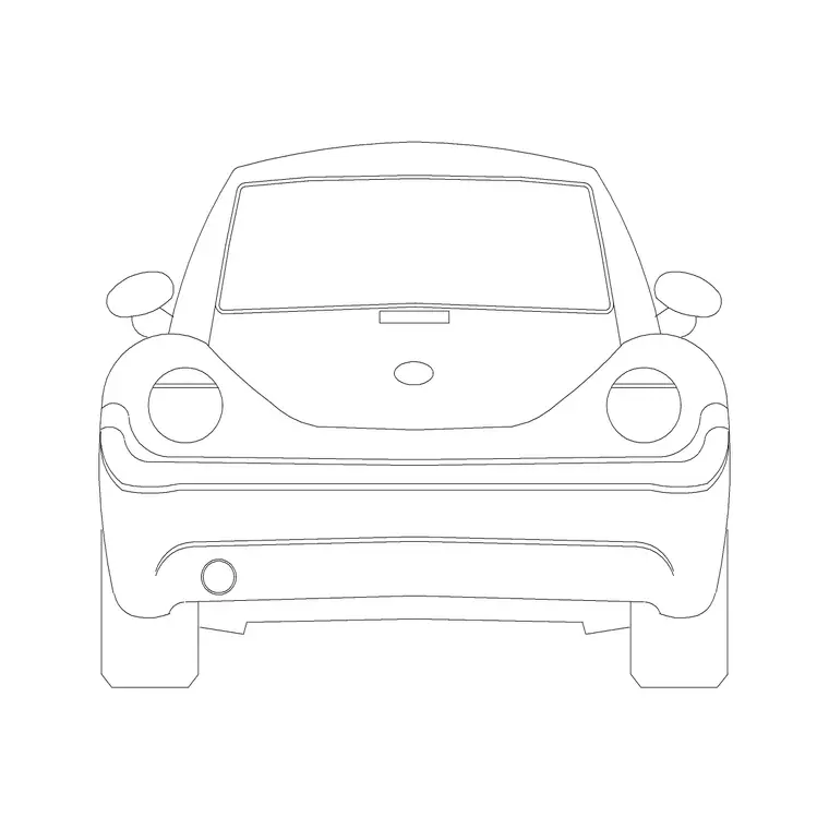 Car Front Ele Nissan DWG CAD block thumbnail — vehicles drawing