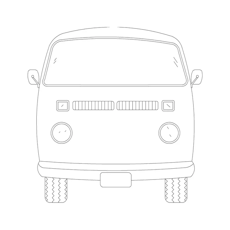 Car Front Ele Van DWG CAD block thumbnail — vehicles drawing
