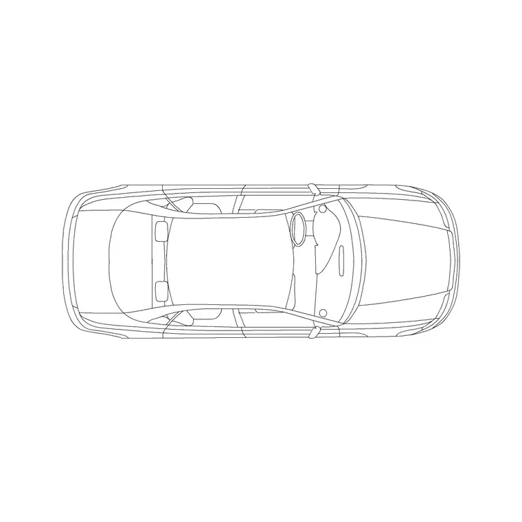 Car Plan 1 DWG CAD block thumbnail — vehicles drawing