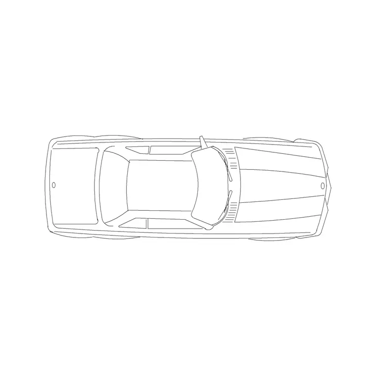 Car Plan 2 DWG CAD block thumbnail — vehicles drawing