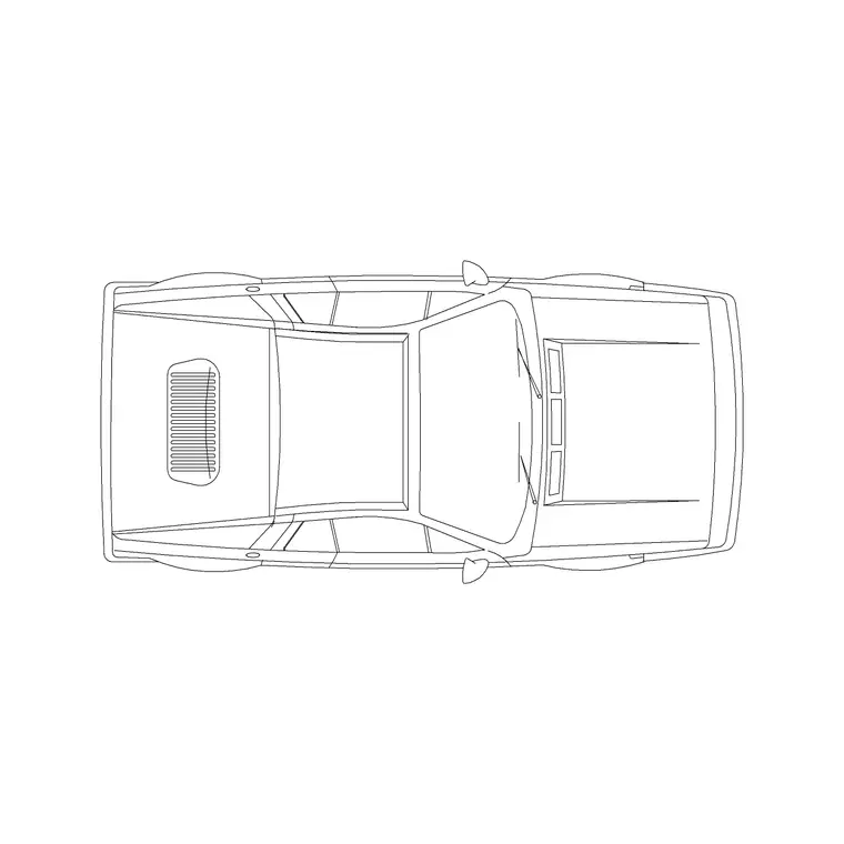 Car Plan 3 DWG CAD block thumbnail — vehicles drawing