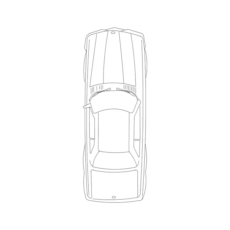 Car Plan 6 DWG CAD block thumbnail — vehicles drawing
