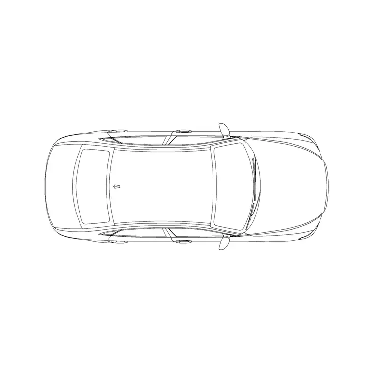 Car Plan 7 DWG CAD block thumbnail — vehicles drawing