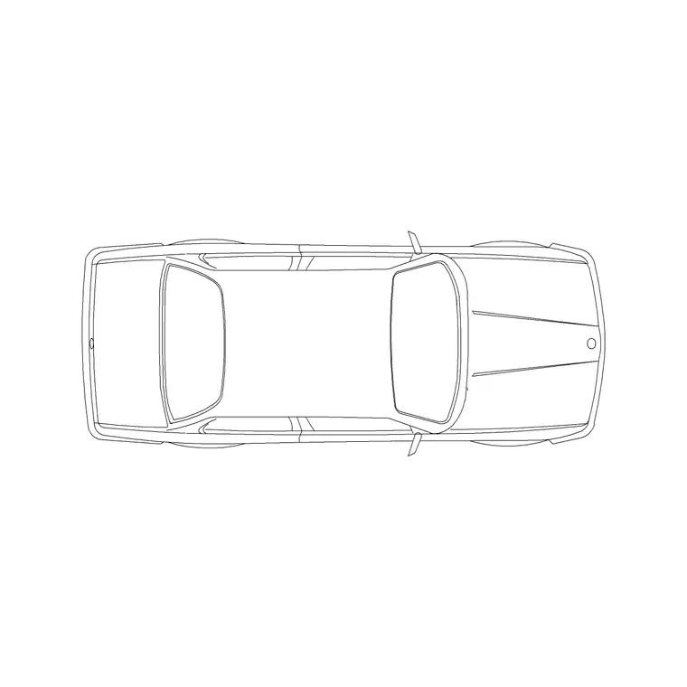 Car Plan 8 DWG CAD block thumbnail — vehicles drawing