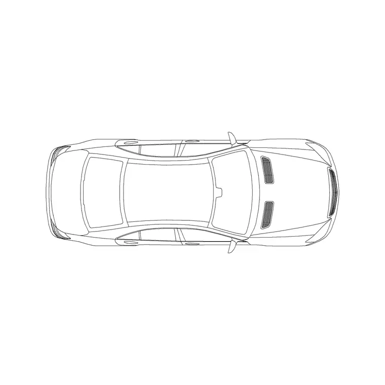Car Plan 9 DWG CAD block thumbnail — vehicles drawing