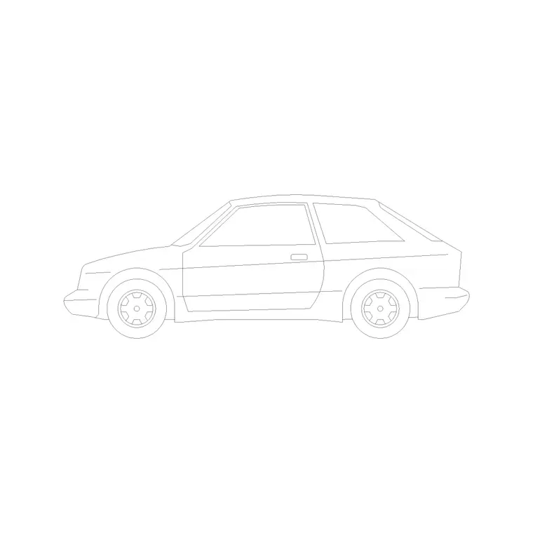 Car DWG CAD block thumbnail — vehicles drawing