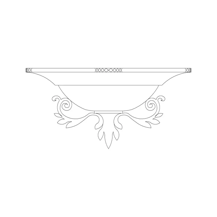 Ceiling Lamp DWG CAD block thumbnail — lighting drawing
