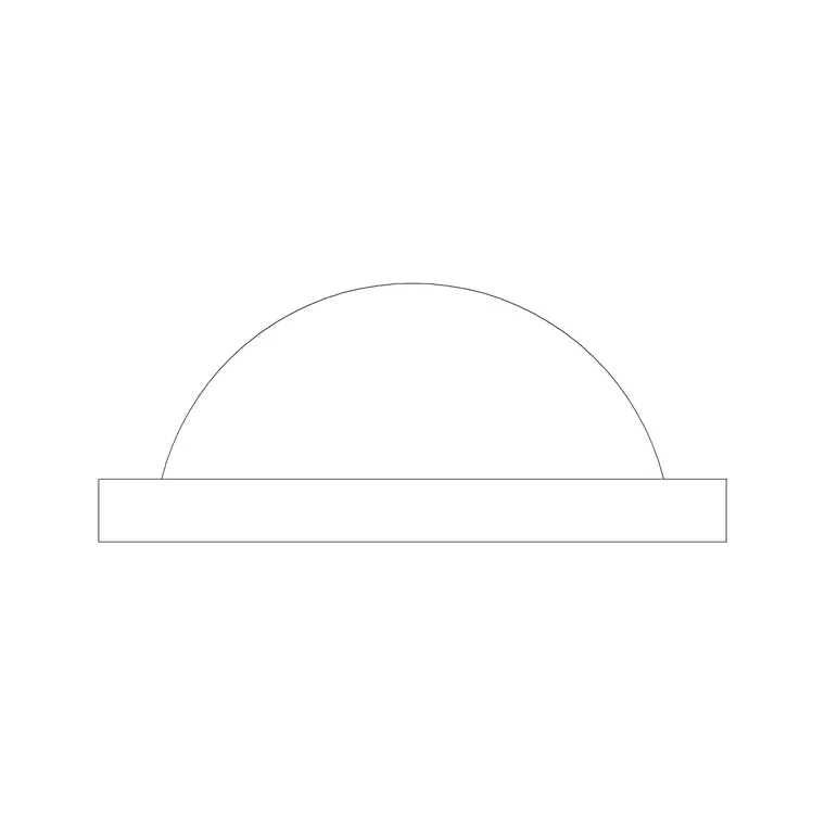Ceiling Light Round CAD block DWG — plan and elevation view