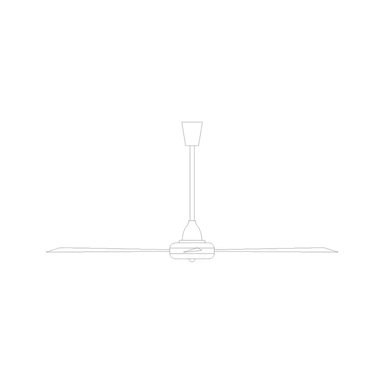 Ceiling Suspended Fan (1) DWG CAD block thumbnail — lighting drawing