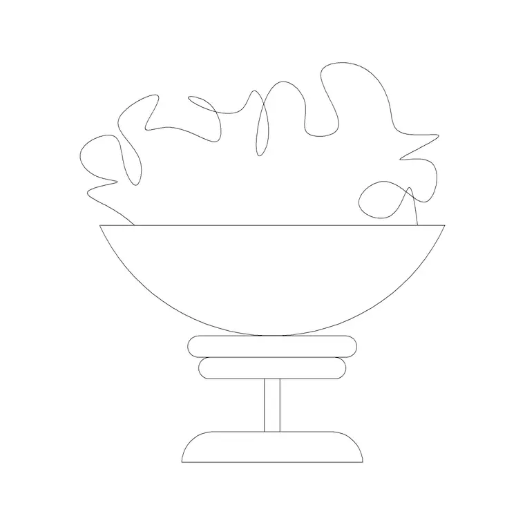 Cement Vase DWG CAD block thumbnail — accessories drawing