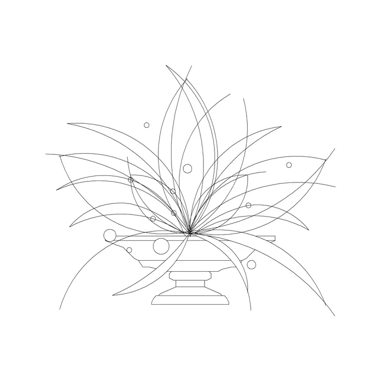 Ceramic Vase 3 DWG CAD block thumbnail — accessories drawing