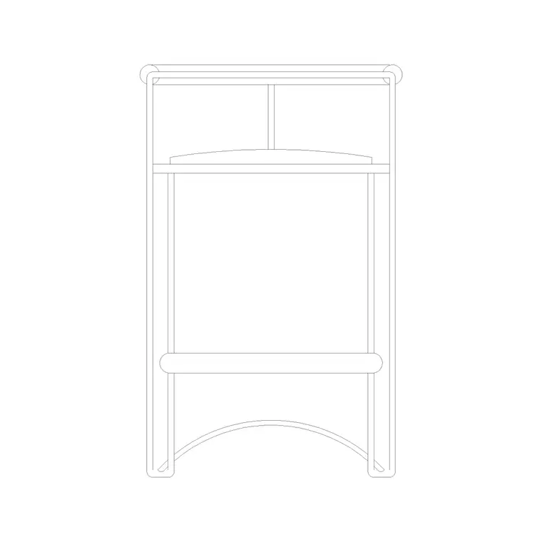 Chair Front Ele (11) DWG CAD block thumbnail — furniture drawing