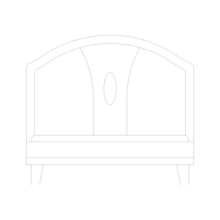 Chair Front Ele (17) DWG CAD block thumbnail — furniture drawing