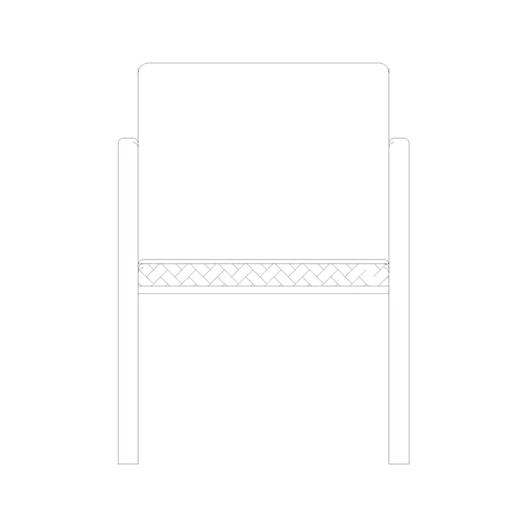 Chair Front Ele (19) DWG CAD block thumbnail — furniture drawing
