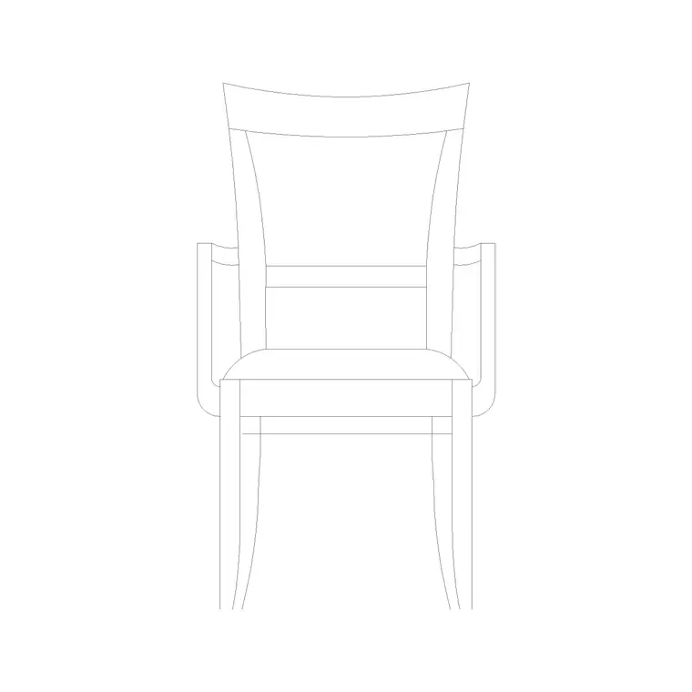 Chair Front Ele (28) DWG CAD block thumbnail — furniture drawing