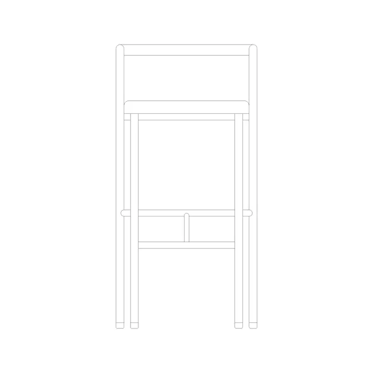Chair Front Ele (31) DWG CAD block thumbnail — furniture drawing