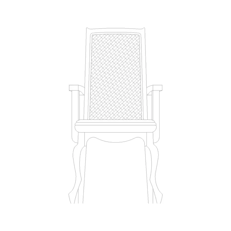 Chair Front Ele (33) DWG CAD block thumbnail — furniture drawing
