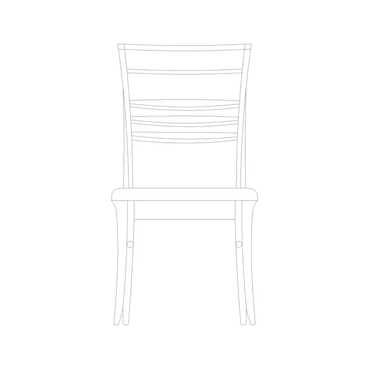 Chair Front Ele (38) DWG CAD block thumbnail — furniture drawing