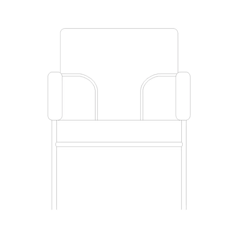 Chair Front Ele (6) DWG CAD block thumbnail — furniture drawing