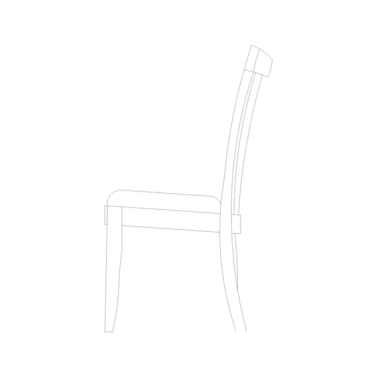 Chair Side Ele (1) DWG CAD block thumbnail — furniture drawing