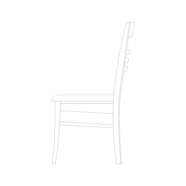 Chair Side Ele (20) DWG CAD block thumbnail — furniture drawing