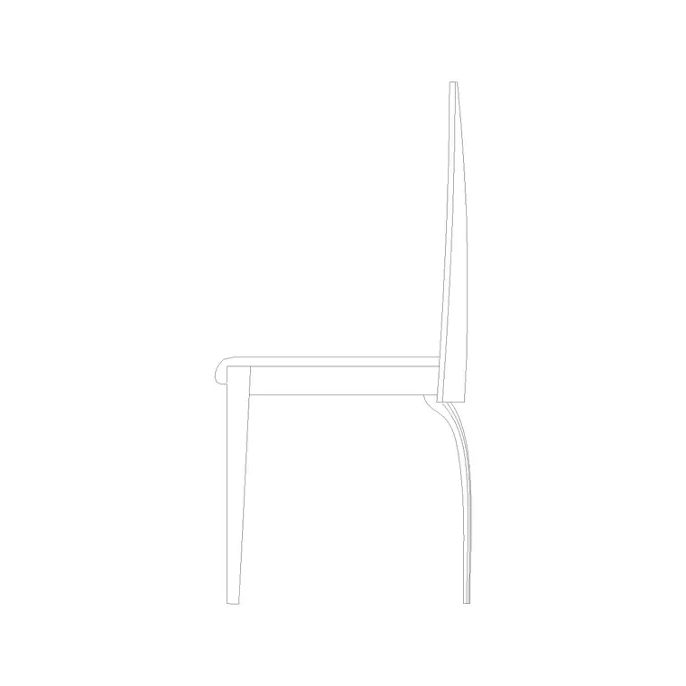 Chair Side Ele (21) DWG CAD block thumbnail — furniture drawing