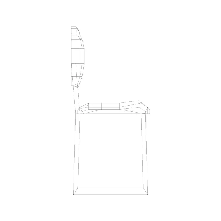 Chair Side Ele (27) DWG CAD block thumbnail — furniture drawing