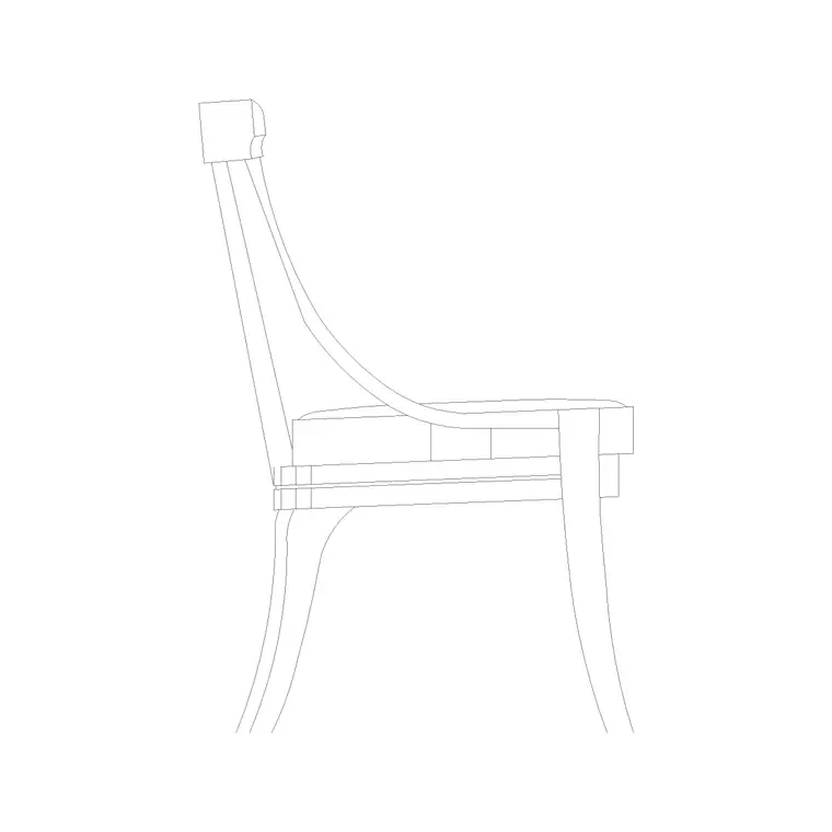 Chair Side Ele (3) DWG CAD block thumbnail — furniture drawing