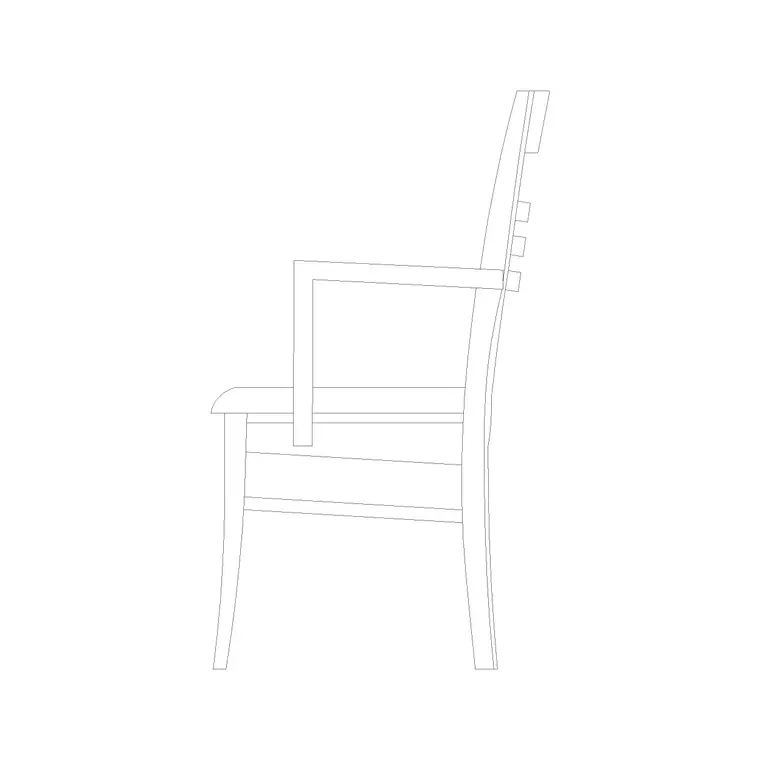 Chair Side Ele (31) DWG CAD block thumbnail — furniture drawing